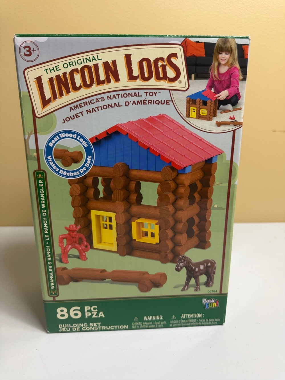 Lincoln Logs Wrangler's Ranch Set #00764 Real Wood Building Set w/ Box